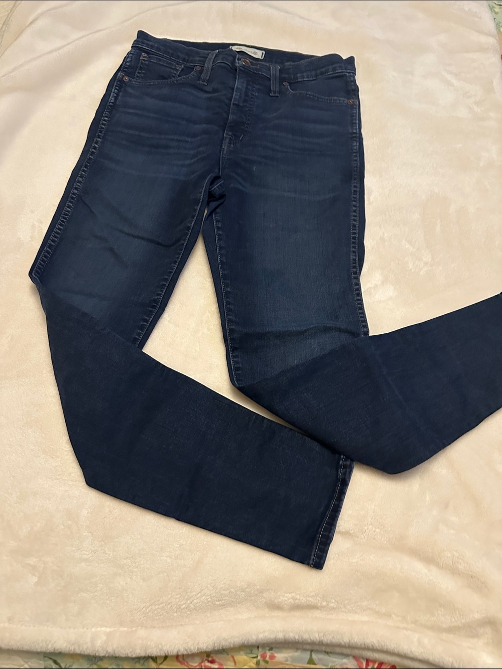 Madewell Indigo Denim Jeans with Brass Button